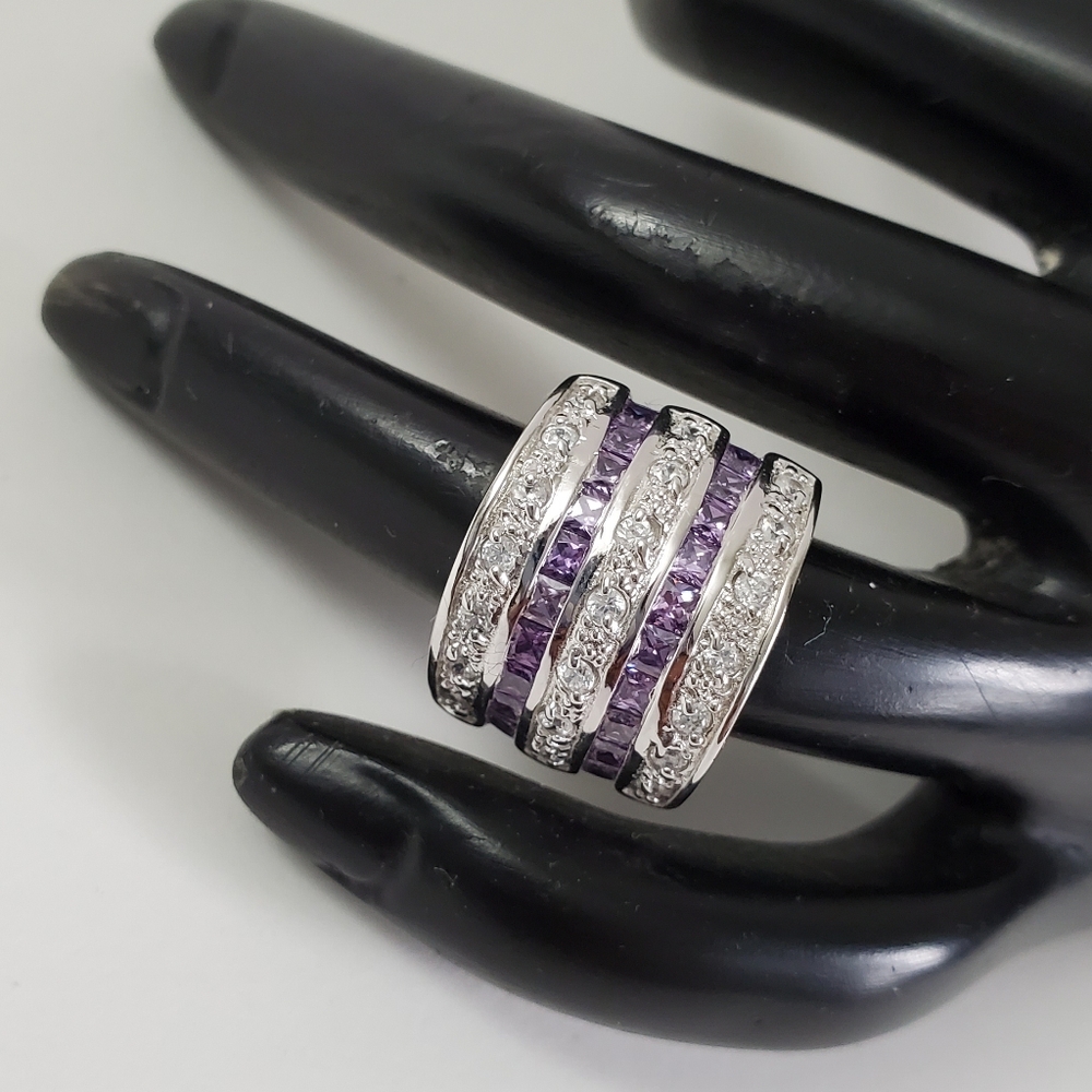 Watch Video / Sterling Silver 925 Amethyst Ring
